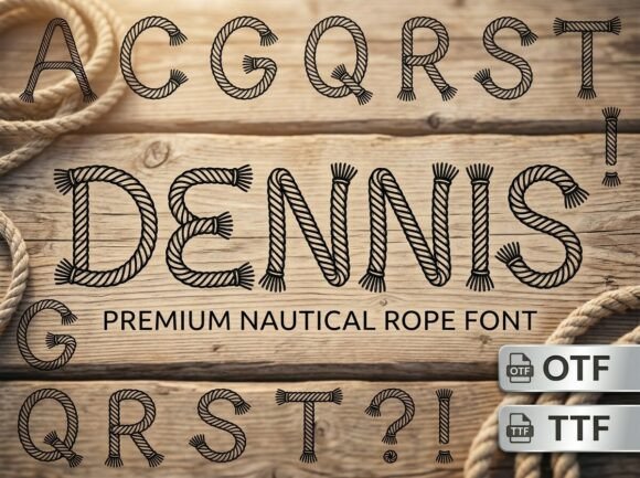 Dennis: The Premier Nautical Rope Font for High-Resolution Clarity