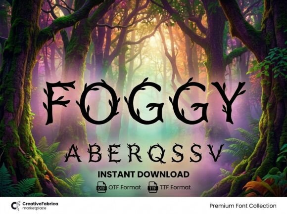 Discover the Artistic Elegance of Foggy: A Bold and Unique Display Font