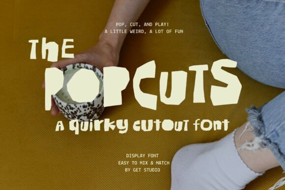 Discover The Popcuts: A Unique Cutout Display Font