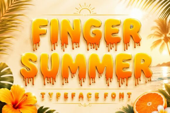 Discover the Vibrant Charm of Finger Summer: A Dripping Display Font for Your Creative Projects