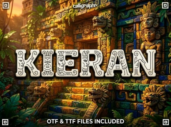 Embark on a Typographic Journey with Kieran: A Font Inspired by Ancient Civilizations