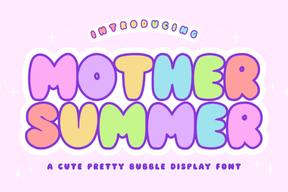 Embrace the Whimsical Charm of Mother Summer: A Retro Bubble Font for Creative Projects