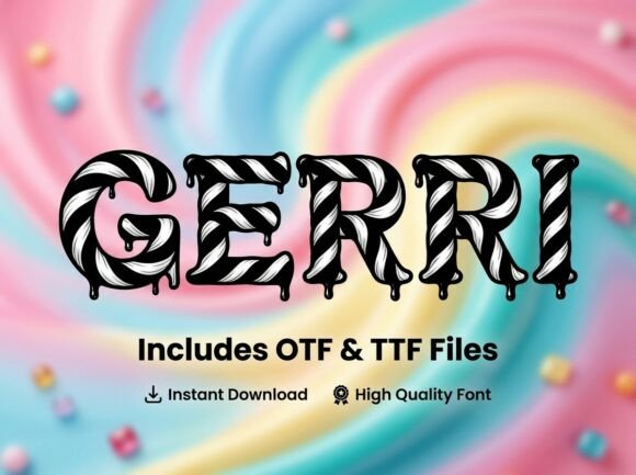 Gerri: A Playful Font for Sweet and Whimsical Designs