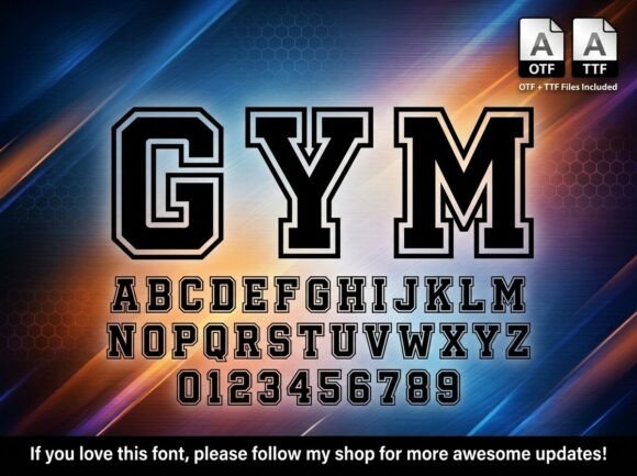 Gym: The Ultimate Bold Athletic Display Font for Maximum Impact