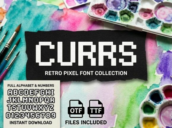 Level Up Your Creative Projects with Currs: A Nostalgic Retro Pixel Font Collection