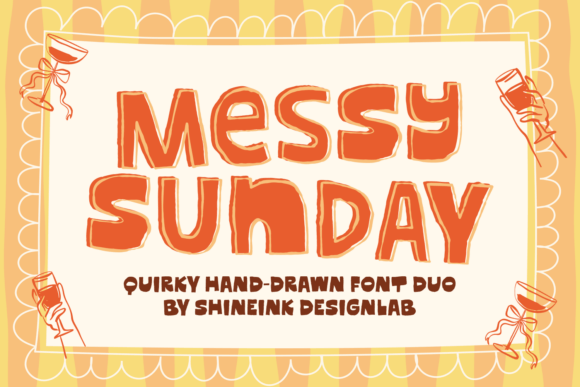 Messy Sunday: A Playful Hand-Drawn Font Duo for Creative Projects