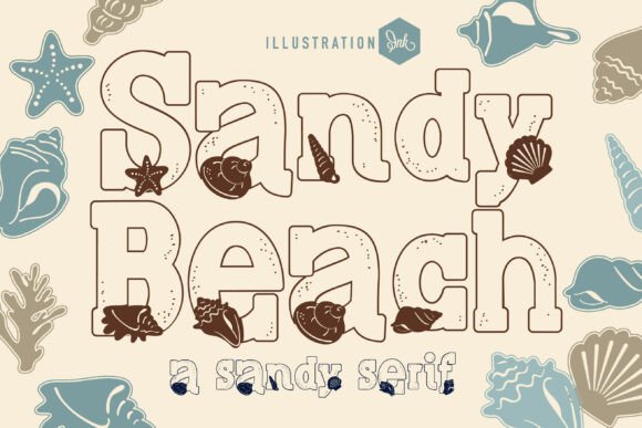 Sandy Beach: A Whimsical Coastal Font for Your Creative Projects