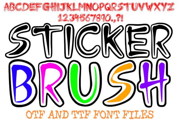Sticker Brush: A Unique Font for Modern and Playful Designs