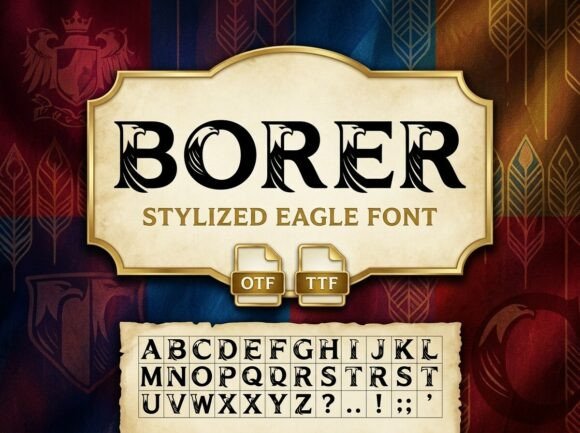 Take Flight with Borer: A Majestic Display Typeface for Bold and Impactful Designs
