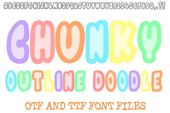 Unleashing Creativity with Chunky Outline Doodle Font