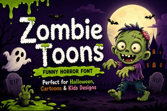 Zombie Toons: A Spooky and Playful Display Font